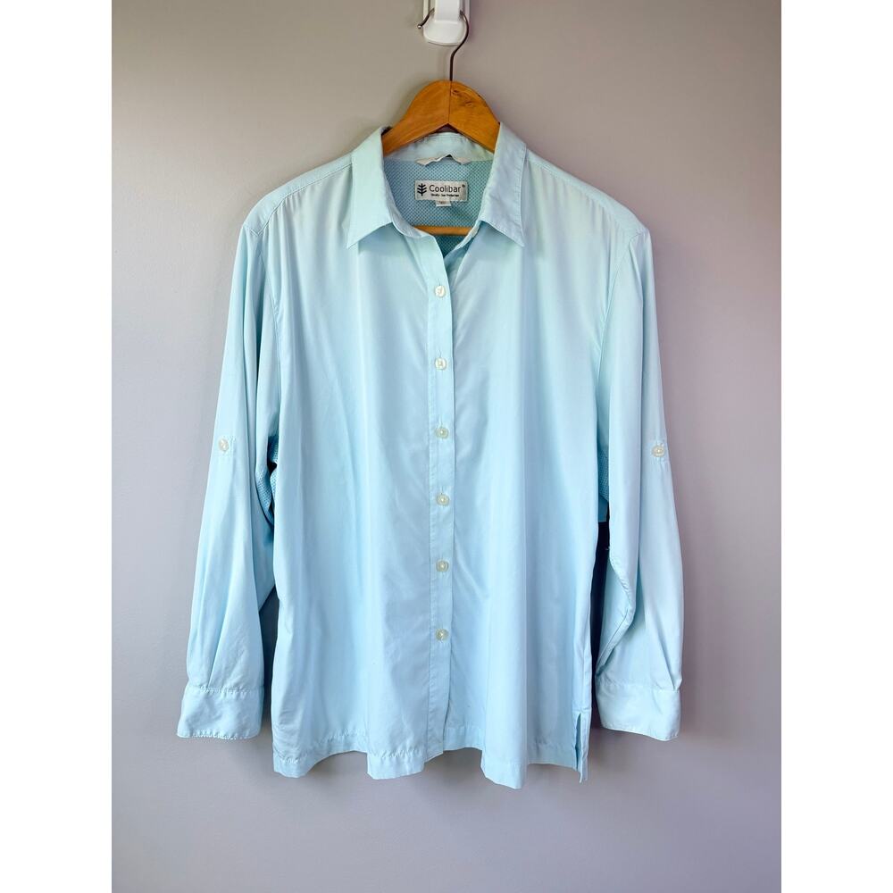 Coolibar womens size PL Vented Travel Shirt UPF 50 shirt